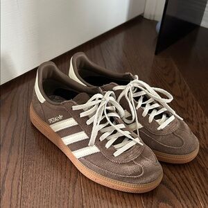Adidas Spezial Women's Brown Suede Sneakers with White Stripes